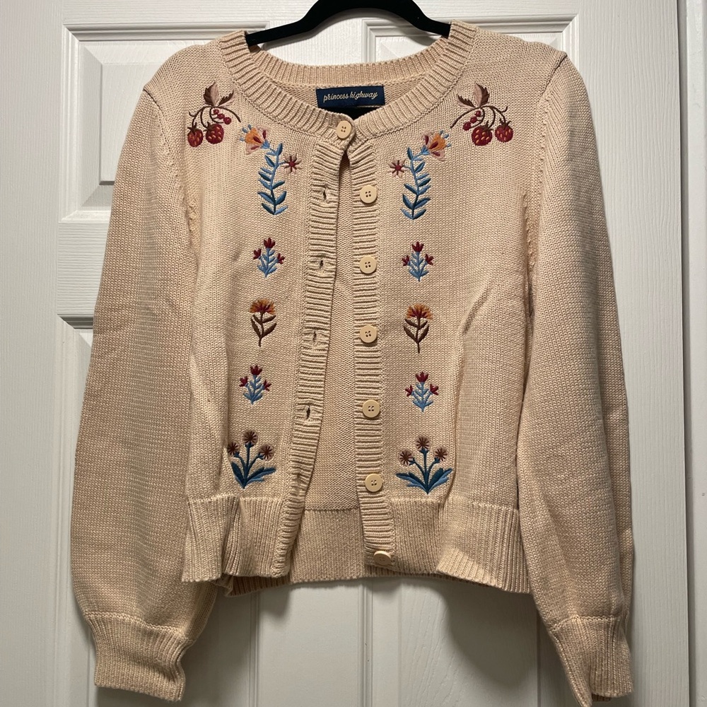 Princess Highway Embroidered floral  cardigan